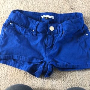 Blue short shorts